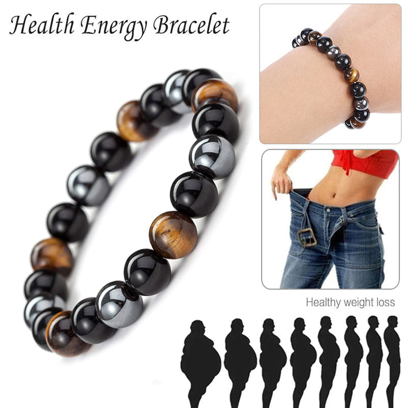 Magnetic Hematite Bracelets with Tiger Eye Stone Beads - Picksentials