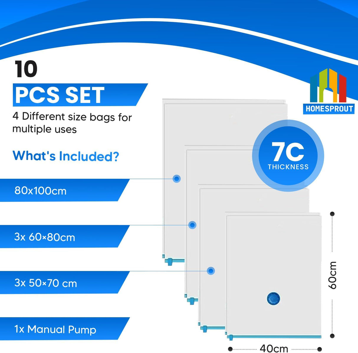 HomeSprout Vacuum Storage Bags