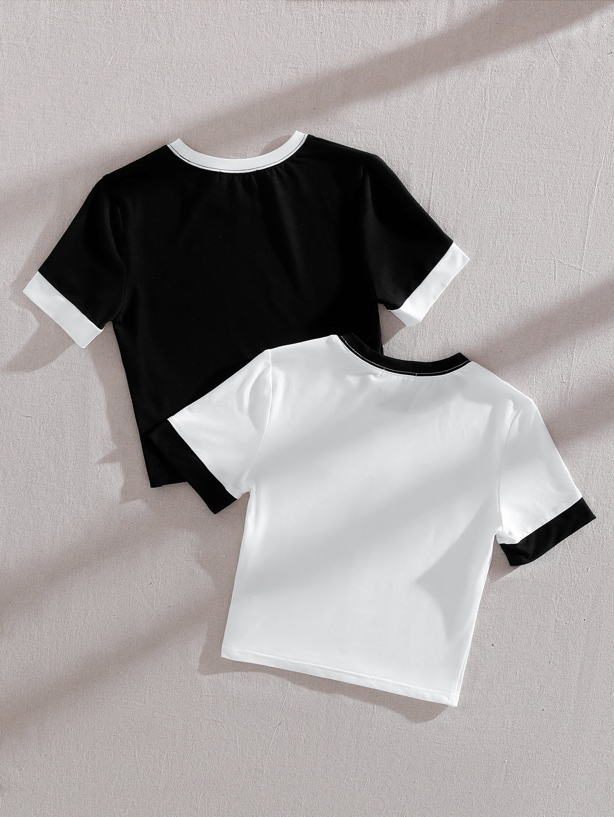 Contrast Binding Tee Set - Picksentials