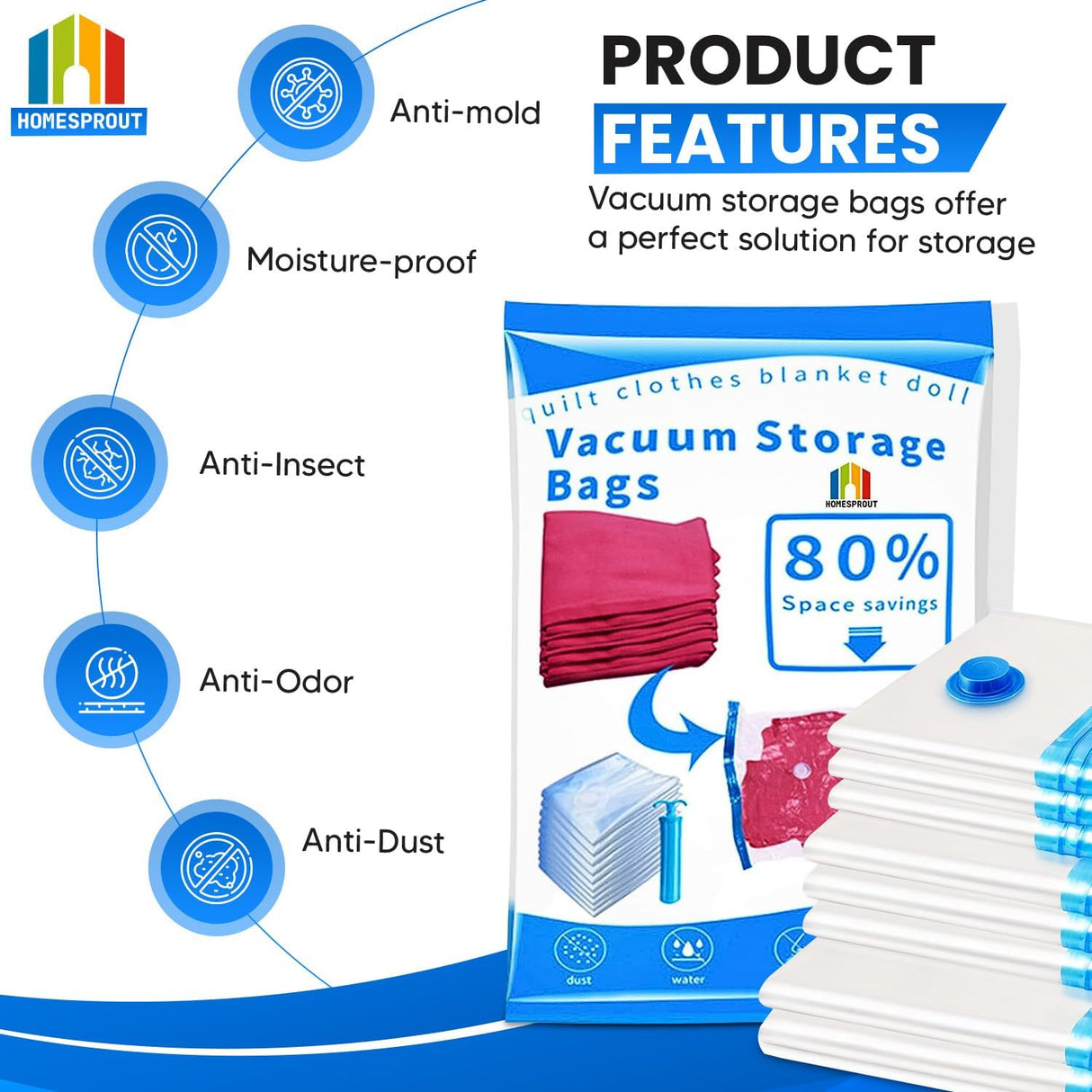 HomeSprout Vacuum Storage Bags