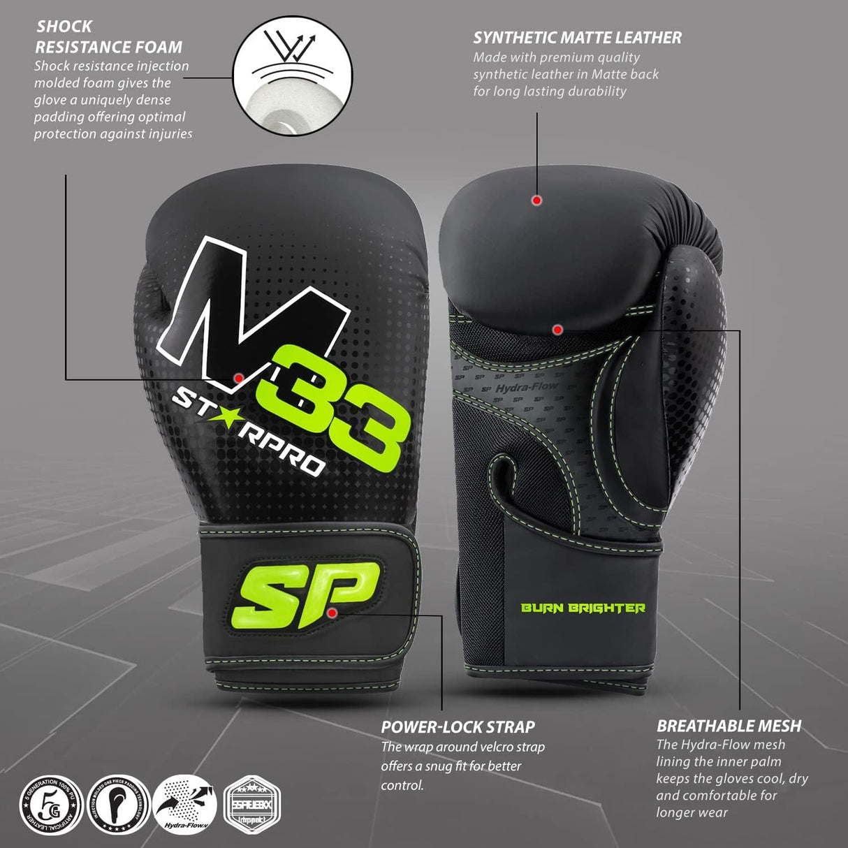 Starpro M33 Black Gloves