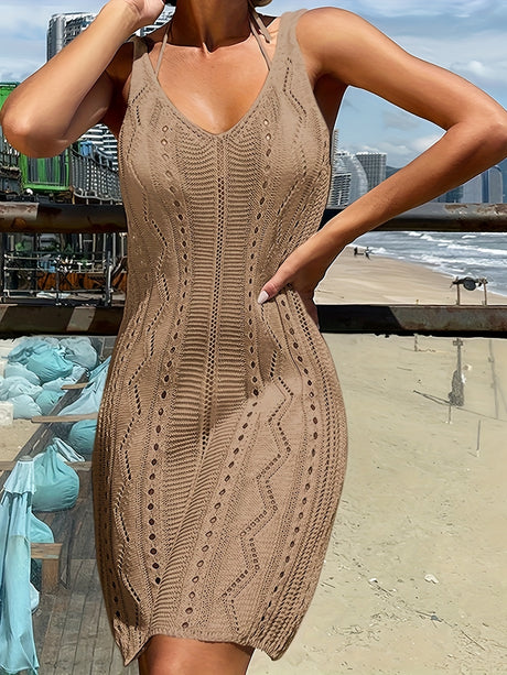 Elegant Khaki Cover Up