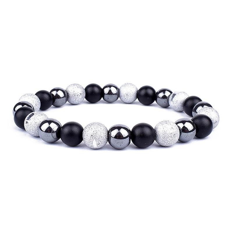 Magnetic Hematite Bracelets with Tiger Eye Stone Beads