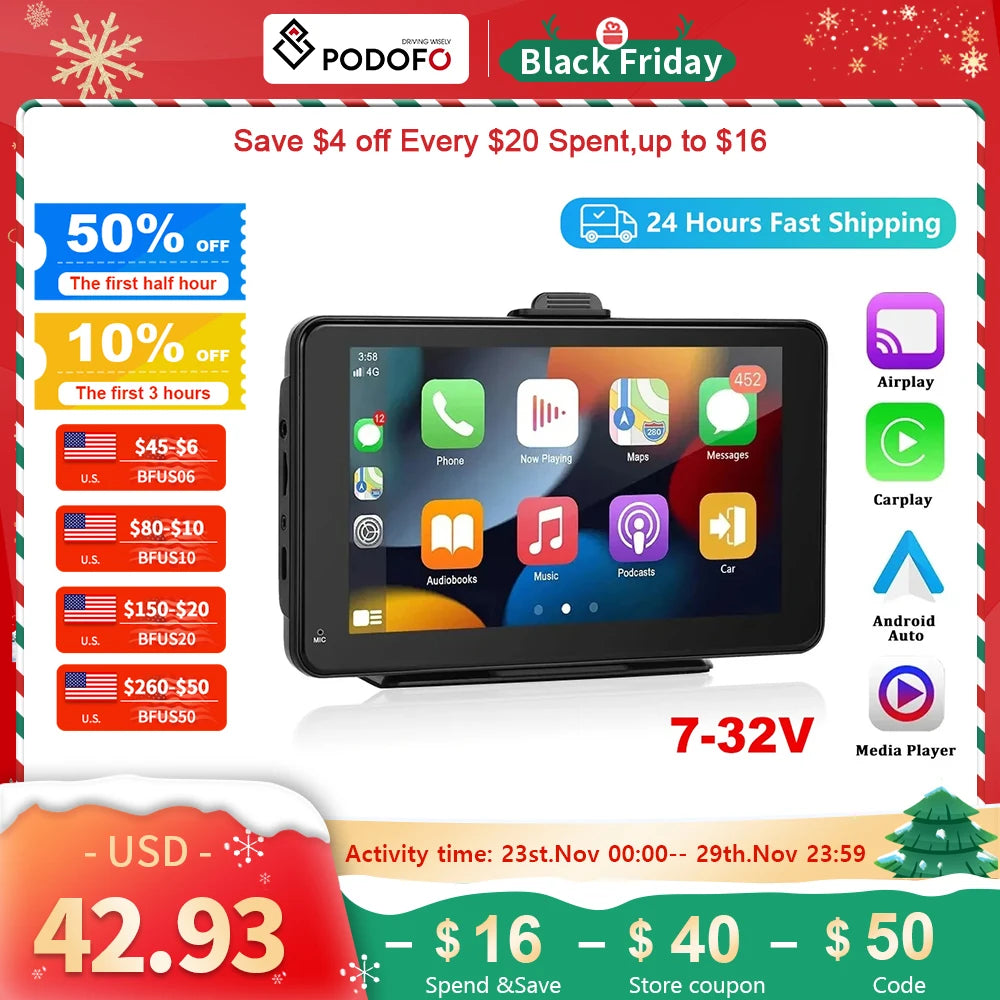 Portable Touch Screen Auto Car Multimedia Player - Picksentials
