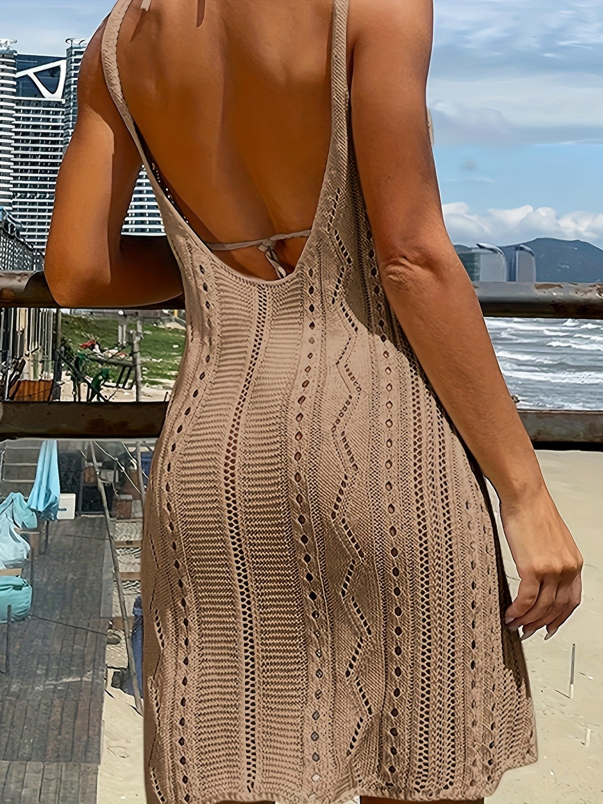 Elegant Khaki Cover Up