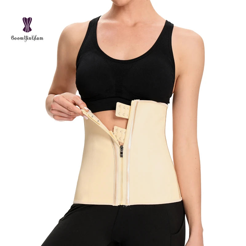 Shapewear for women corset latex waist trainer 7 steel bones plus size - Picksentials