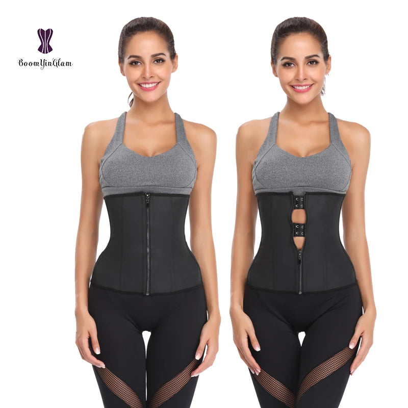 Shapewear for women corset latex waist trainer 7 steel bones plus size - Picksentials