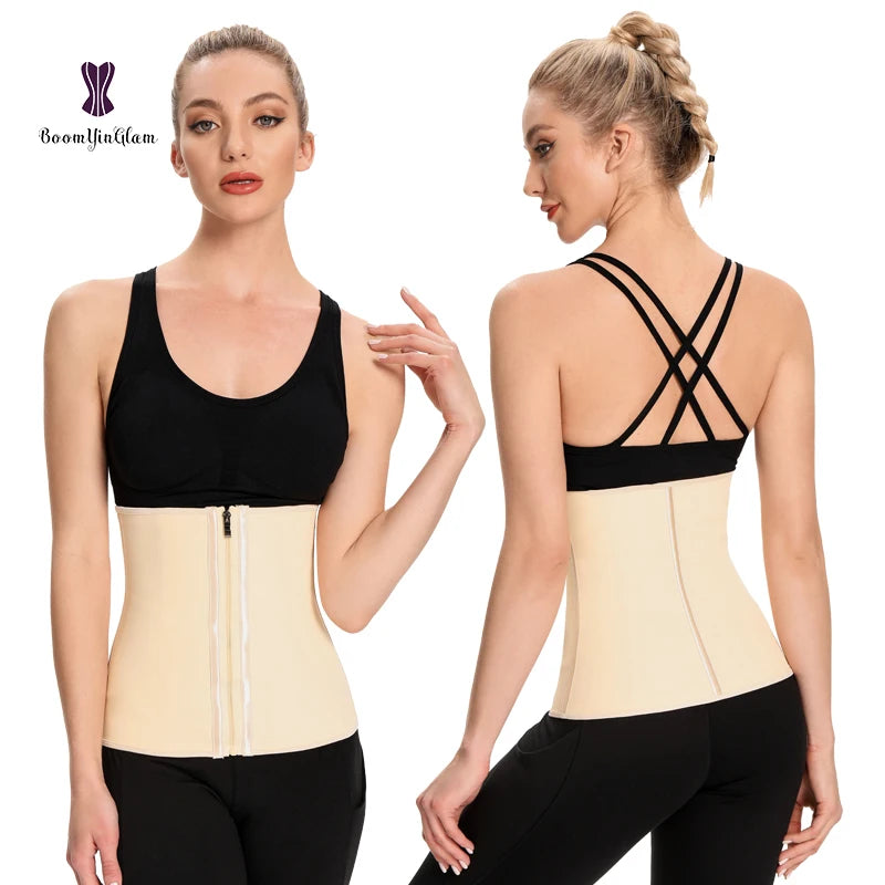 Shapewear for women corset latex waist trainer 7 steel bones plus size - Picksentials