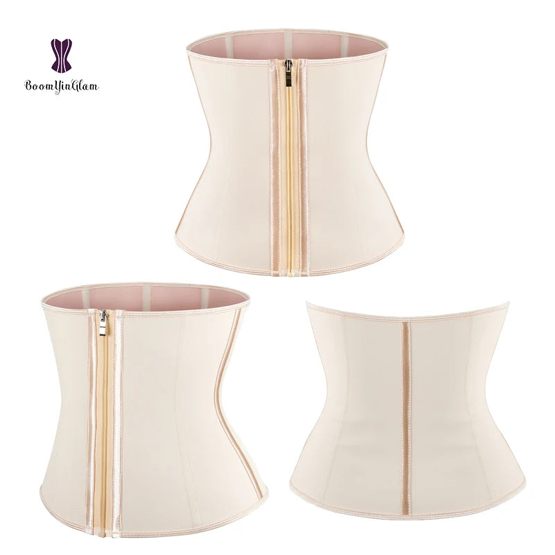Shapewear for women corset latex waist trainer 7 steel bones plus size - Picksentials