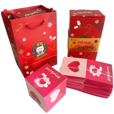 Christmas Surprise Box Explosion Gift Creating the Most Interactive Envelope Bounce Creative Diy Folding Paper Money Box for Kid
