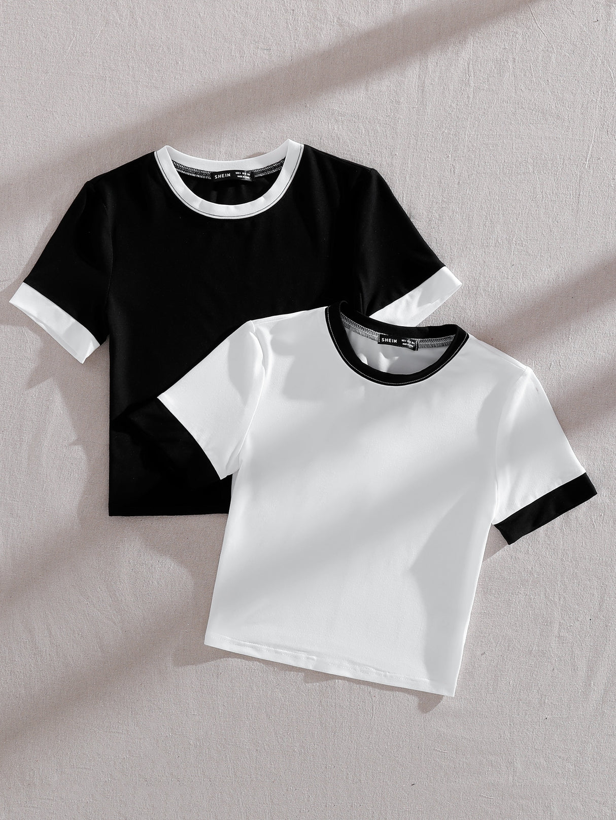 Contrast Binding Tee Set - Picksentials