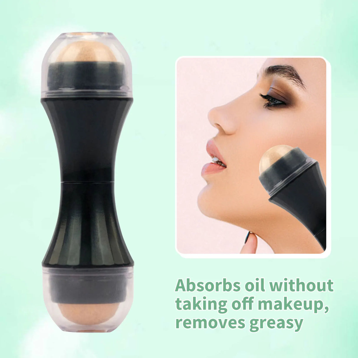 Oil-Absorbing Volcanic Stone Face Roller for Radiant Skin - Picksentials
