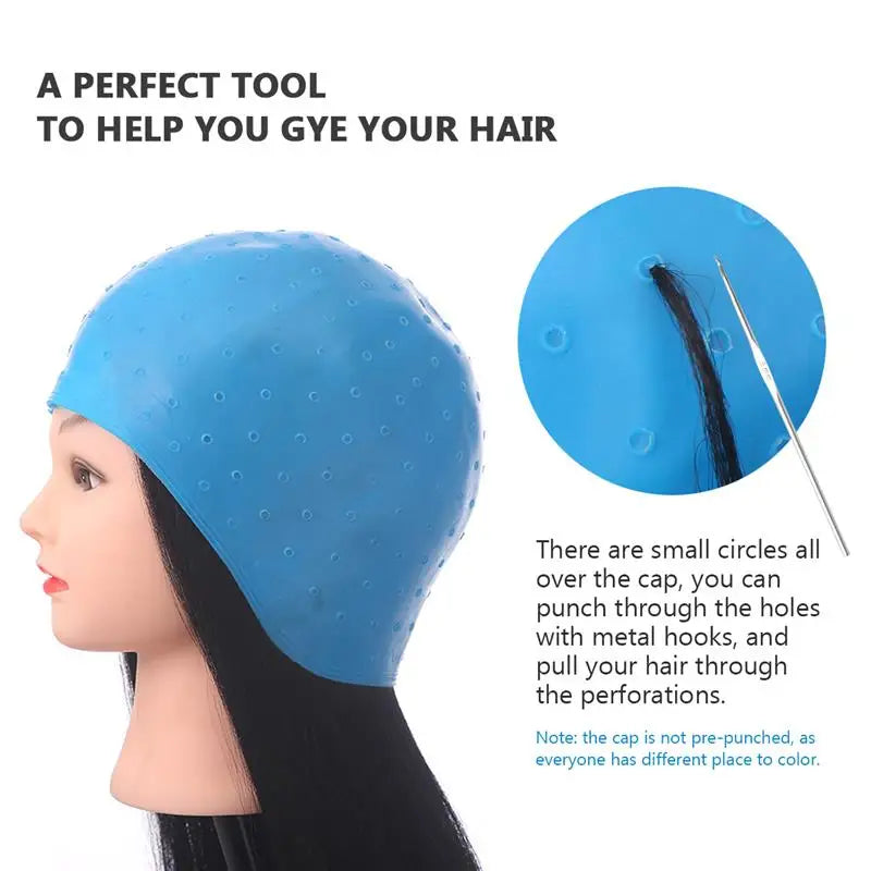 Hair Coloring Cap with Silicone Hook - Picksentials