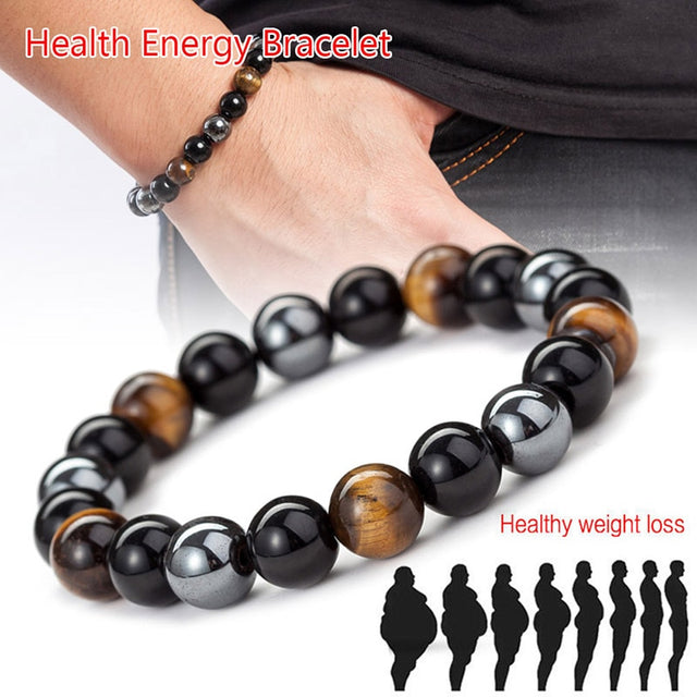 Magnetic Hematite Bracelets with Tiger Eye Stone Beads - Picksentials
