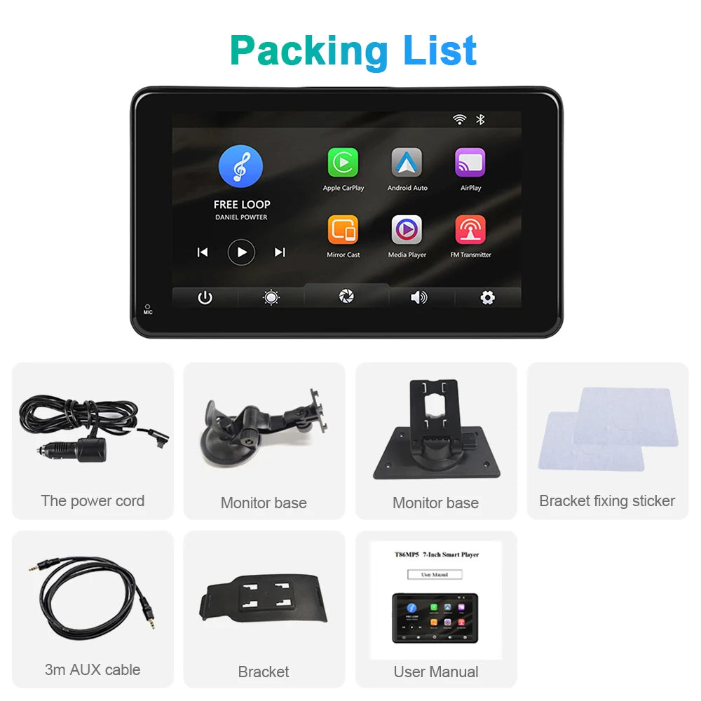 Portable Touch Screen Auto Car Multimedia Player - Picksentials