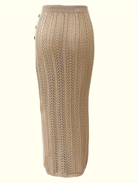 Knitted Button Cover Skirt