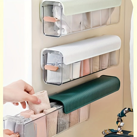 Wall Mounted Data Cable Cable Organizer Organizer, Sock Organizer Organizer, Charging Cable Organizer, Compartment With Lid Cable Organizer With Lid, Suitable For Office, Home Organizing Storage
